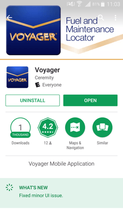 voyager fuel app